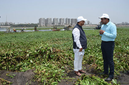 Removal of Invasive Flora & Vegetation like Water Hyacinths, Hydrila & Algae