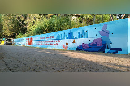 Ambika River Front Wall Painting