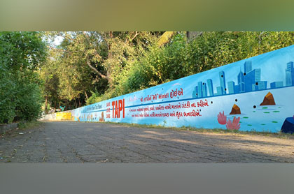 Ambika River Front Wall Painting